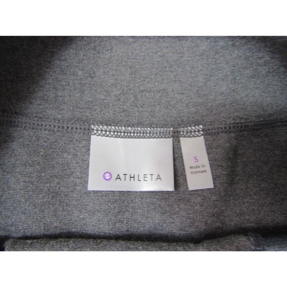 Athleta Gray Knit Pull On Mini Skirt Stretch Women's Small Minimalist Neutral - Picture 4 of 8